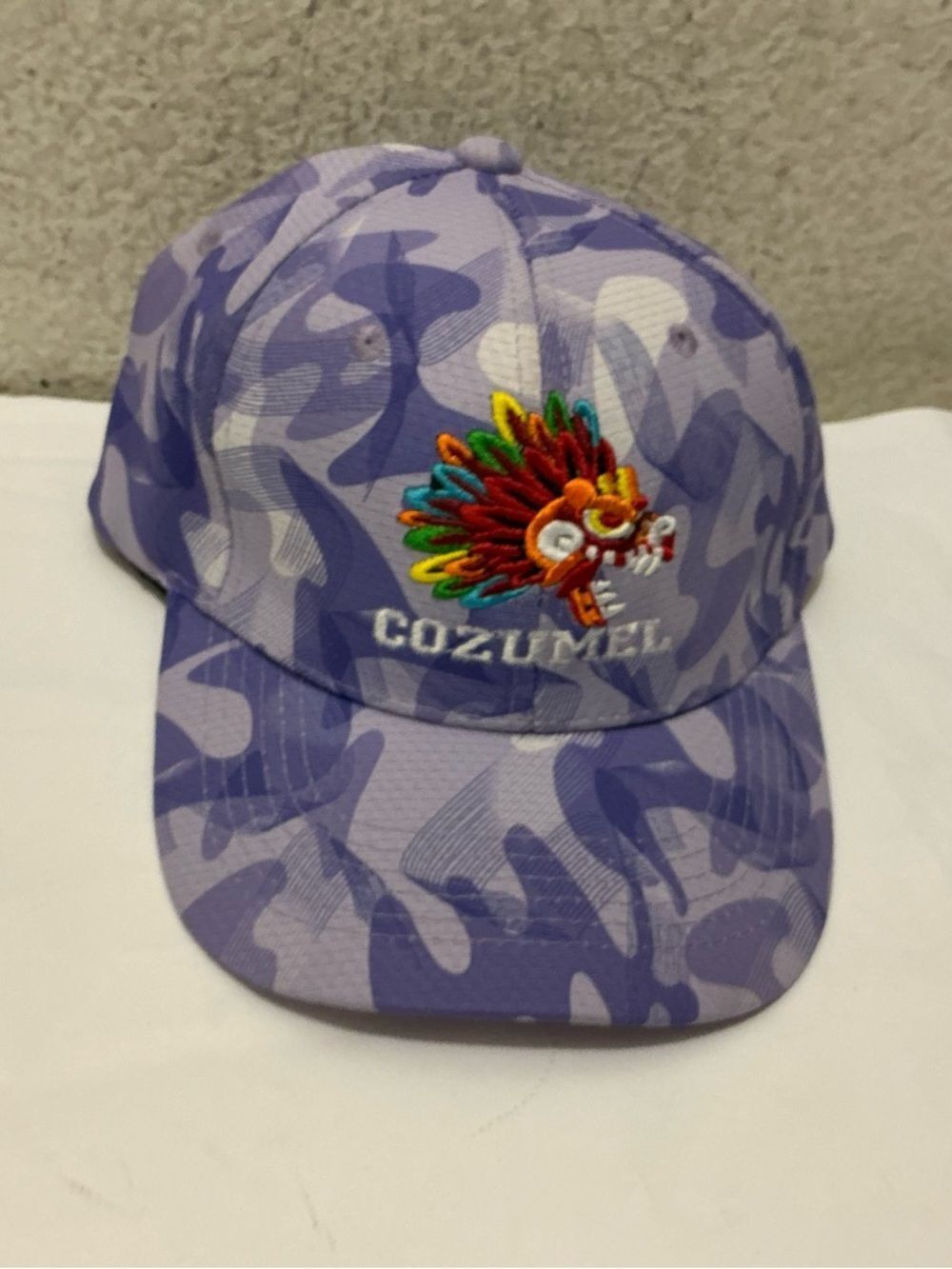 GenesisโCozumel Purple Camo Baseball Cap with Embroidered Accents